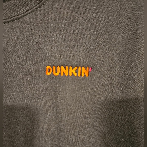 New Dunkin Donuts Sweatshirt Jerzees Nublend Grey Dunkin' Logo Factory Packaged - Picture 3 of 4